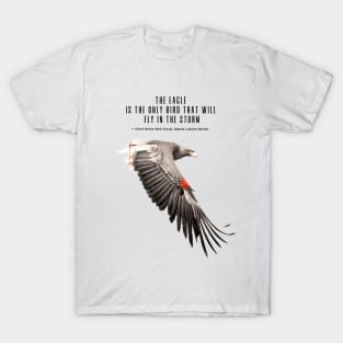 National Native American Heritage Month: "The eagle is the only bird that will fly in the storm..." — Chief Henry Red Cloud, Lakota on a light (Knocked Out) background T-Shirt